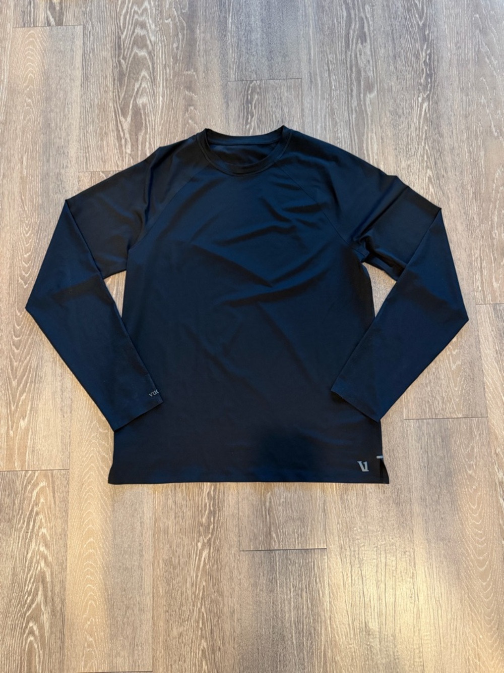Black Long-Sleeve Performance Crew Shirt - Men's